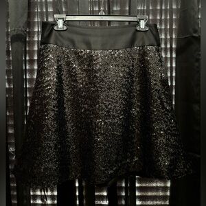 The Limited Black Sequin Skirt